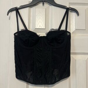 |SOLD| Shein Black Lace Corset Top